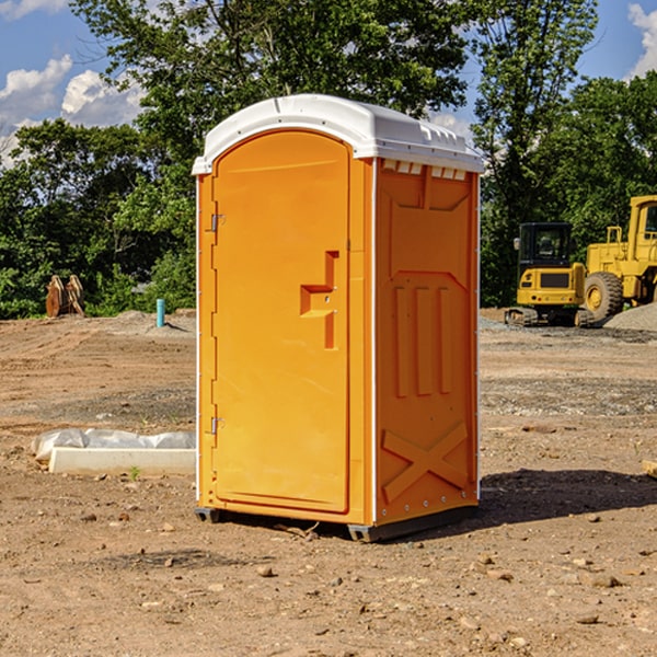 how often are the porta potties cleaned and serviced during a rental period in Spillertown